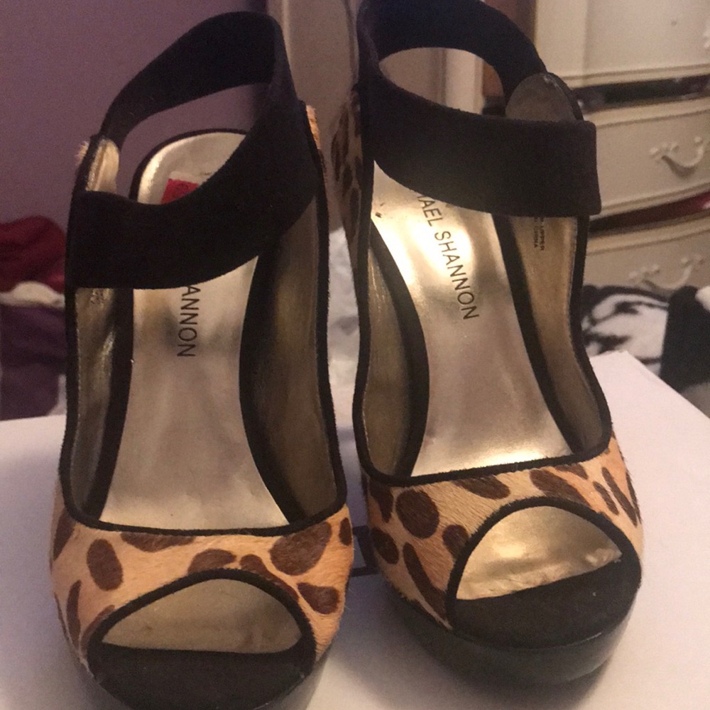Leopard printed heels